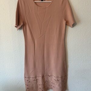 Ann Taylor Blush Short Sleeve Mini Dress
